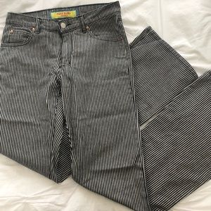 Y2K Junior’s Paris Blues Striped Wide Leg Jeans